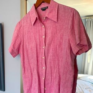 Lands End Linen short sleeved shirt